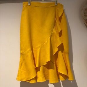 Mango NWOT Fit and flair ruffle mini skirt